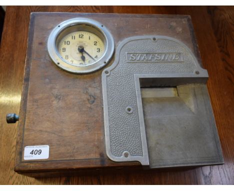 A mahogany cased Stafsine time recorder
