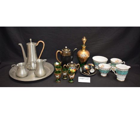 Ceramics, Glass and Metalware - Royal Stafford part tea set, comprising cups, saucers, side plates, bread and butter plate, m