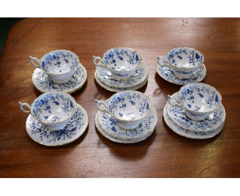 A Coalport Cairo pattern part tea set, for six, comprising cups, saucers and side plates