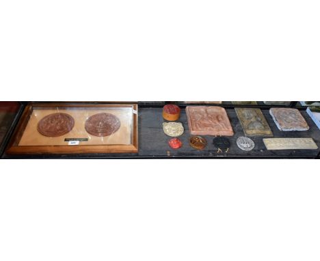 Boxes and Objects - a representation of the Seals of Queen Elizabeth I, 1586-1603; others seal including Simon De Montford; G