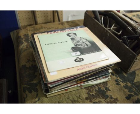 A COLLECTION OF LP RECORDS TO INCLUDE; DOMINGO, NELLIE MELBA, FAURE's REQUIM, KATHLEEN FERRIER, etc.. approx 50 