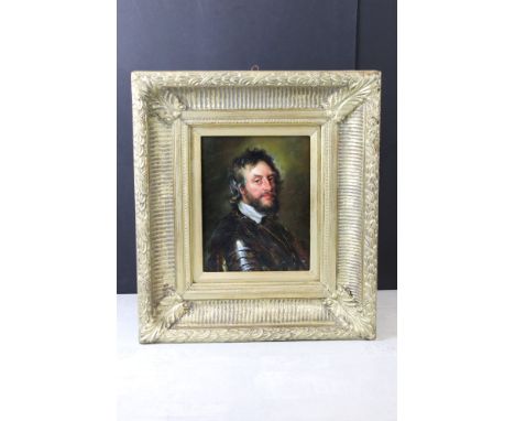 Oil on Panel, a Portrait of Thomas Howard, Tudor English Nobleman and Politician, 23.5cm x 19cm 
