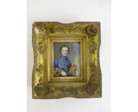 School of Samuel Lover (1797-1868),
a half-length miniature portrait of William Siborne, Captain of the 47th (Lancashire) Reg