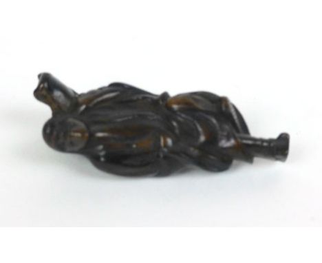 A Japanese Edo period wooden netsuke, h. 6.5 cm