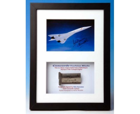 Genuine signed Concorde turbine blade. Own a Piece of Concorde History, Signed Concorde Turbine Blade by Chief Concorde Capta