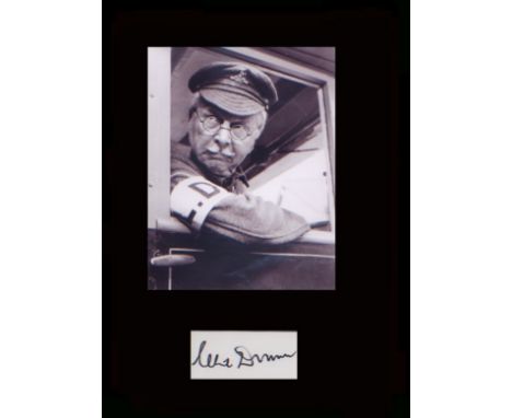 Dads Army - Clive Dunn. Signature with  picture in character from ëDads Army.í Professionally mounted in black to 16 x12 .  E