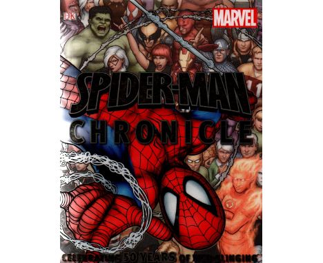 Stan Lee autographed book. Very large hardback edition, boxed, of Marvel Spiderman Chronicles. Published by Dorling Kindersle