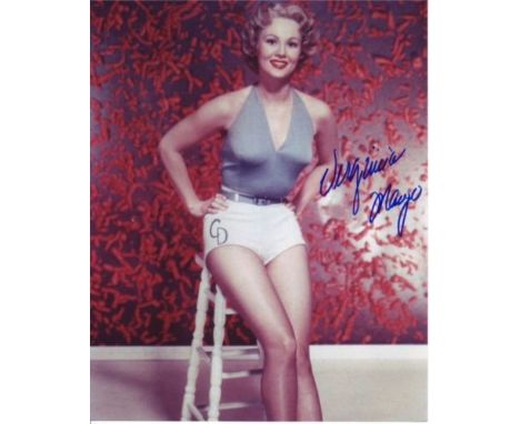  Virginia Mayo: 8x10 inch photo signed by Hollywood actress Virginia Mayo (1920-2005) who starred in films such as The Secret