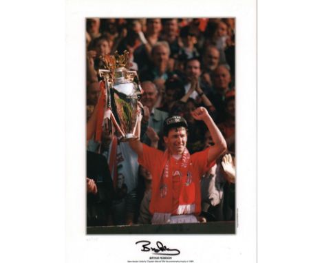  Bryan Robson autographed high quality 16x12 inches colour photograph. Nice print of the legendary former Manchester United c