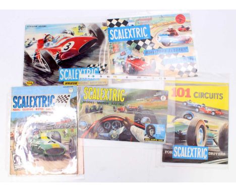 Triang Scalextric Early Slot Car Catalogues. 1963 4th Edition 24 Pg inc leaflet, 1964 5th Edition 24 Pg, 1965 6th Edition 24 