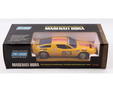 Procision 1.16 scale , Radio Control. 4008 Maserati Bora V8 #53 in yellow, multi function variable speed transmitter/steering