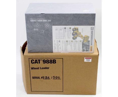 A Classic Construction Model CCM 1/48 scale precision diecast model of a Caterpillar 988B wheel loader, housed in the origina