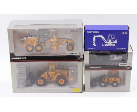 A collection of Volvo related Motor Art and limited edition series Volvo related diecast construction vehicles to include an 