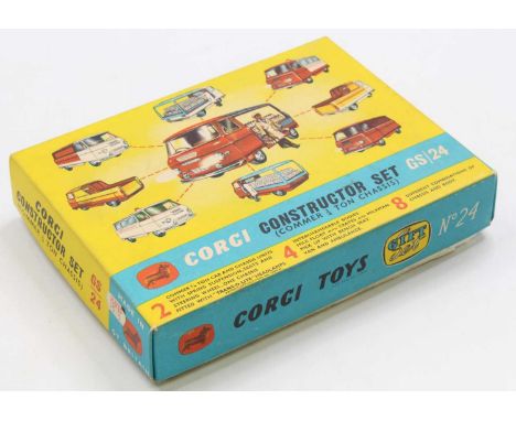 Corgi Toys Constructor gift set 24, comprising of various components housed in the original polystyrene tray with constructio