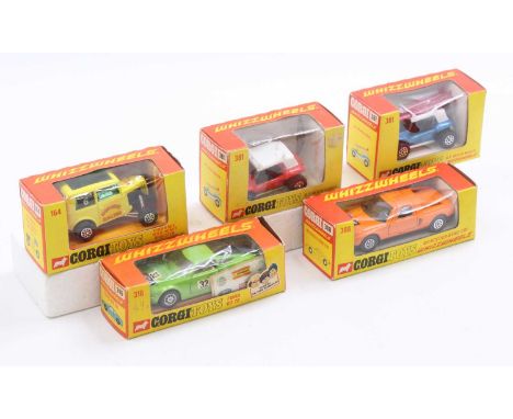 Corgi Toys Whizzwheels boxed model group of 5 comprising No. 164 Ison Bros. Wild Honey Dragster, No. 316 Ford GT 70, No. 388 