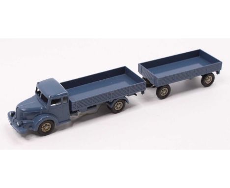 Marklin No. 8009 Scania Krupp Truck &amp; Trailer Set comprising a blue body, with spun hubs and silver trim (NMM)