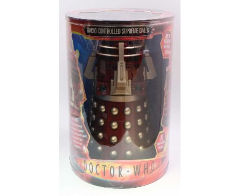 Character Online Doctor Who radio-controlled Supreme Dalek. model features motorised movement, 270-degree head rotation, and 