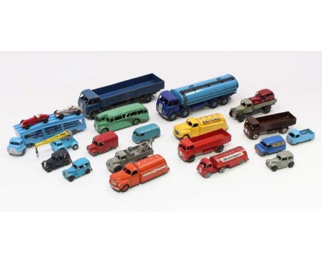 Dinky and Matchbox Toys diecast group, with examples including a Dinky Toys No. 501 Foden Diesel Wagon, No. 35B Midget Racer 