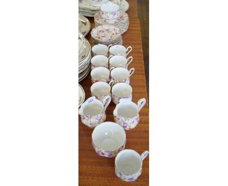 A Royal Albert bone china floral part tea service.   CONDITION REPORT:  seem to be in good condition generally with some wear