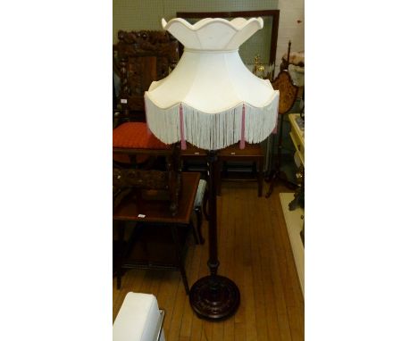 A modern mahogany standard lamp (sold electrically untested)