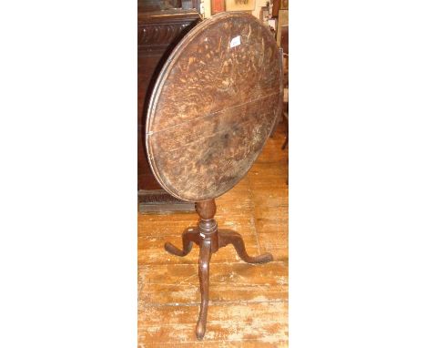 Georgian mahogany snap top table with tripod feet
