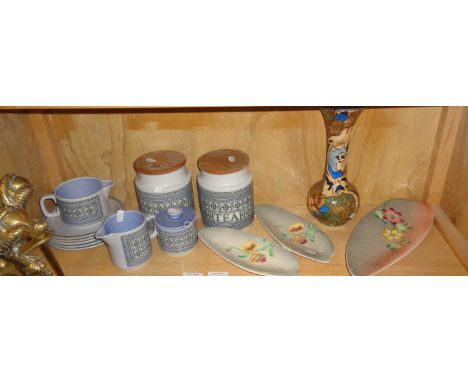 Hornsea "Tapestry" storage jars, jugs and plates, Shorter &amp; Sons dishes, etc