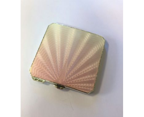 by William Neale &amp; Son Ltd, Birmingham 1922, of square form with cut corners, the piano hinged cover decorated with a sun