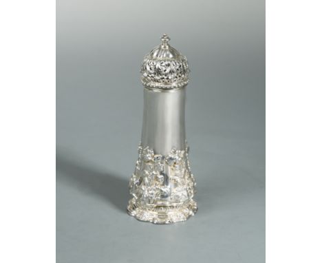 by Henry Wilkinson &amp; Co, Sheffield 1850, of panelled conical form, the lower section with applied acanthus leaf decoratio