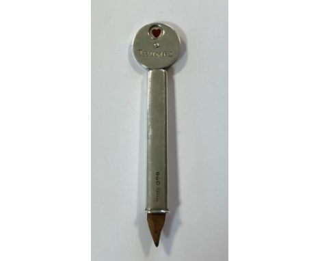 by S Blanckensee &amp; Son, Chester 1903, with retractable pencil controlled by a side button slider, the end of circular for
