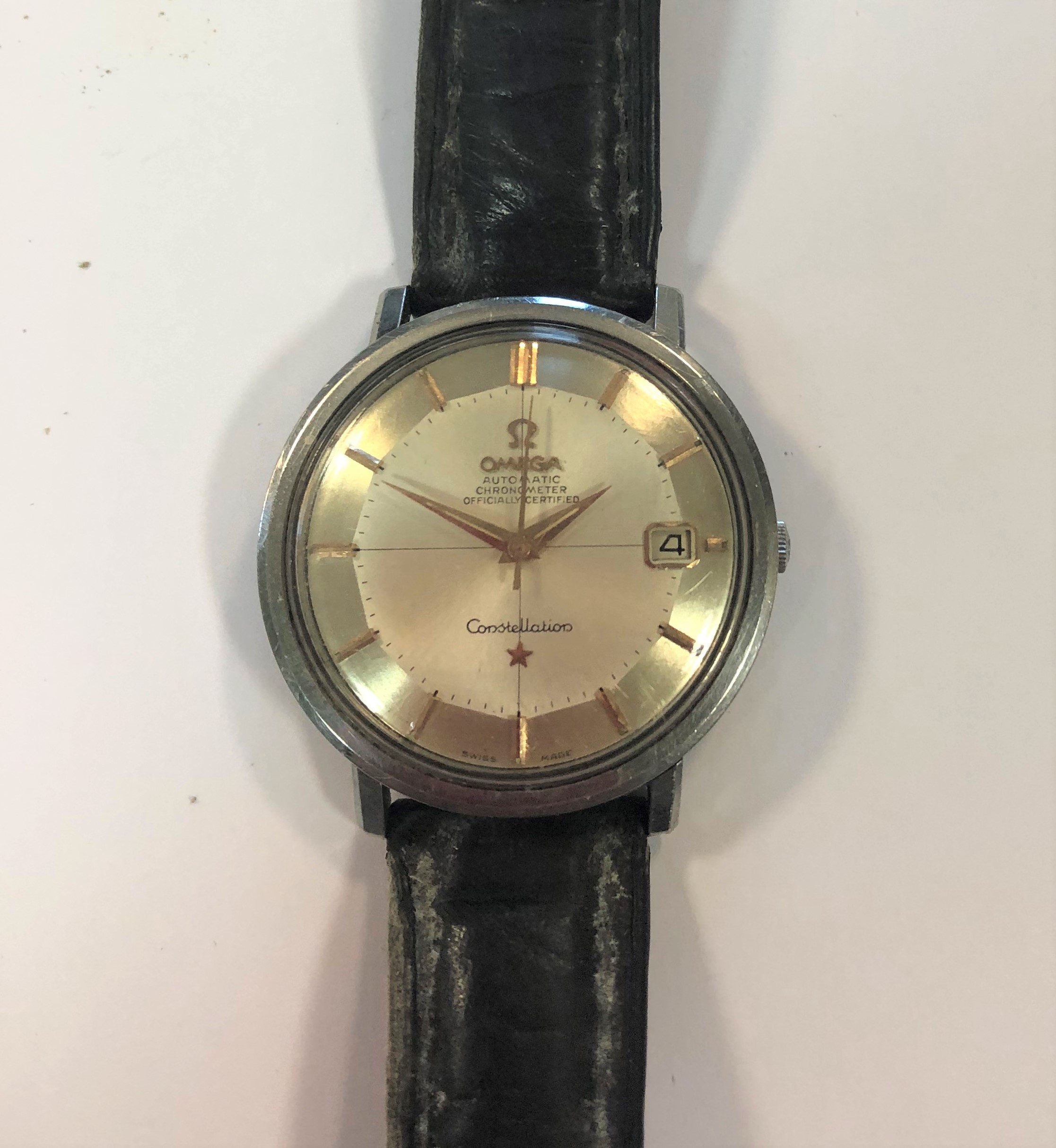 Omega A gentleman's stainless steel 'Constellation' 'Pie Pan