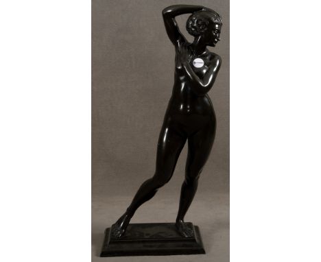 Carl Christian von Mering (1874-1944). Stehender weiblicher Akt. Bronze, am Sockel sign., H=76 cm. **Non-binding estimation: 