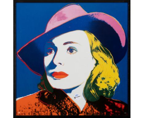 Andy Warhol. Portrait von Ingrid Bergman. Rosenthal, Studio Line. Porzellan, li./u./sign., verso Etikett, 50 x 50 cm. **Non-b