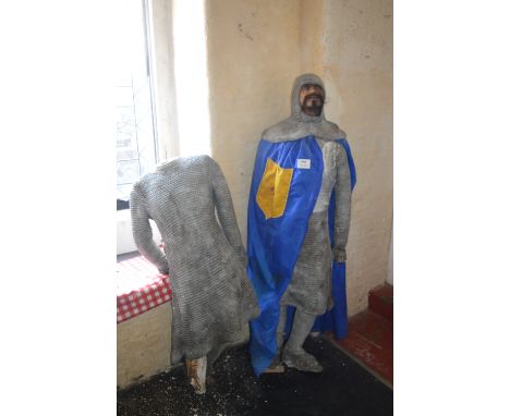 Medieval Knight Mannequin with Reproduction Clothing and Another (AF) 
