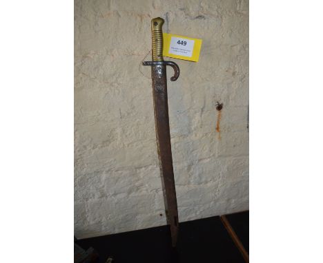 19th Century French Chassepot Bayonet with Scabbard 