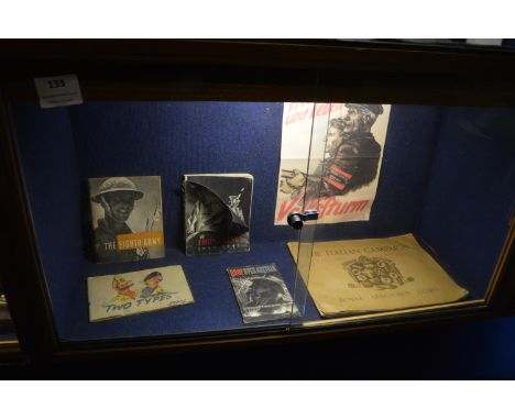 Assorted WWII Ephemera Including The 8th Army Frontline 1940-41, Roof Over Briton, The Two Types by Jon, The Italian Campaign