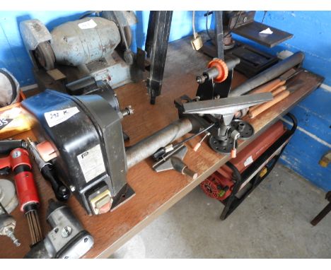 Single Phase Wood Turning Lathe PP370W Complete with Tools 
