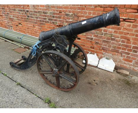 Replica Cast Iron 6lbs Cannon Barrel 150cm, Carriage 65cm x 200cm, Overall Length 240cm