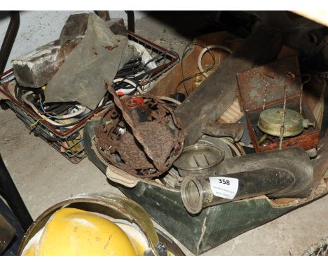 Two Boxes Containing Assorted Tools, Primus Stoves, Decorative Pieces, etc. 