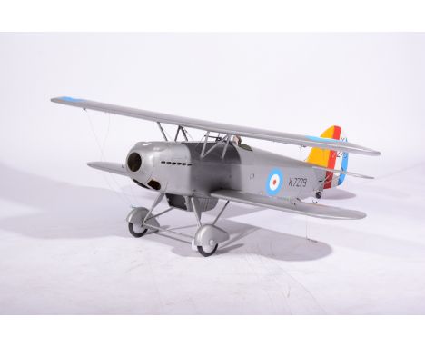 Scale BI PLANE HAWKER HART Style, finished model requires engine and radio.