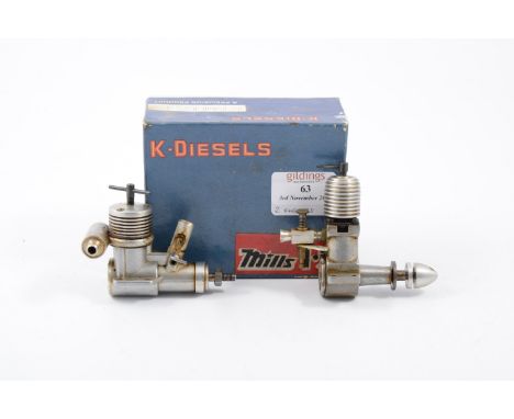 2 x diesels K MILLS 1.3cc R/C and PAW 1.5cc  CONTEST.