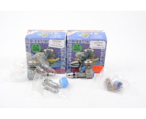 2 x AM 1.5cc R/C glows by PREMIER ENGINEERING both NIB