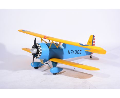 SCALE BI PLANE KRIER KRAFT 70" span, with MOKI 135 engine with servos, damaged tail plane.SALEROOM NOTICE: This lot comes wit