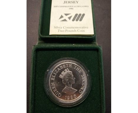 1986 Silver commemorative £2 coin, Jersey Commonwealth Games