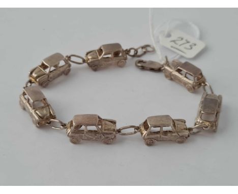 A silver Mini motor car bracelet 20.3g