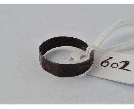 Old copper ring dated 1891
