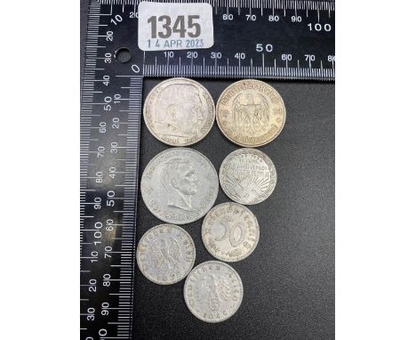 Nazi coins, some silver