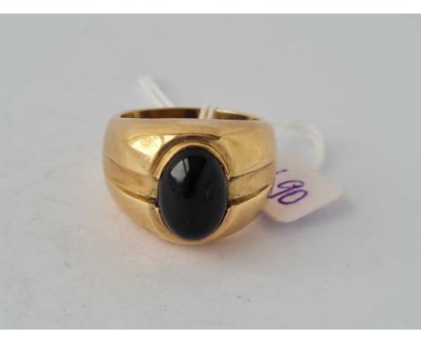 A GENTS GIANT SIGNET RING 9ct, SIZE Z +2, 28.2 g.