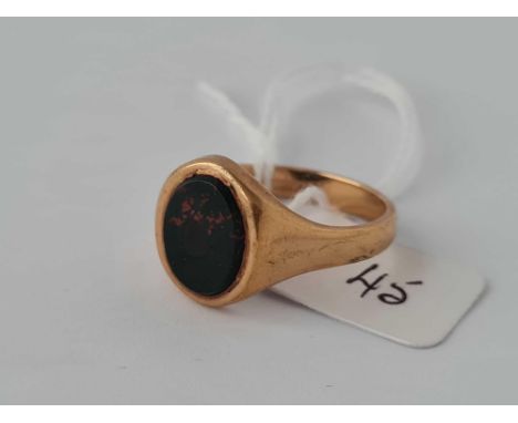 A signet ring 9ct size U    5.2 gms
