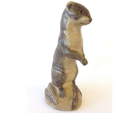 A Poole Pottery Barbara Linley Adams stoneware model of a Stoat.