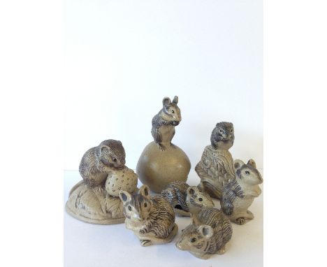 Seven various Poole Pottery Barbara Linley Adams stoneware models of Mice.